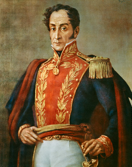 Reproducción impresa de  Simon Bolivar (1783-1830) (chromolitho)