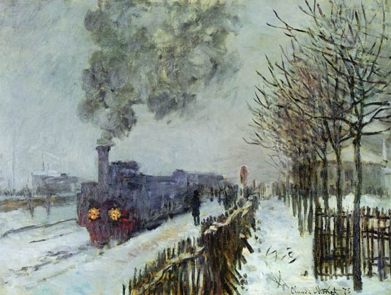  Claude Monet - Tren en la nieve, La Locomotora