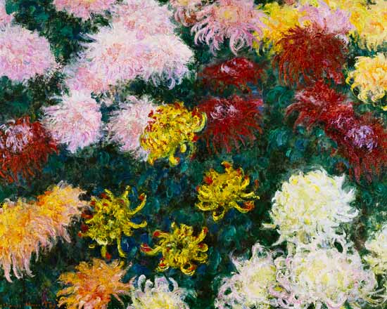 Titulo de la imágen Claude Monet  Chrysanthemums