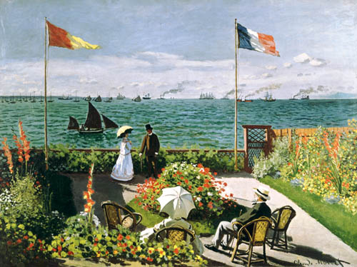  Claude Monet - La Terraza en el Borde del Mar en Sainte Adresse