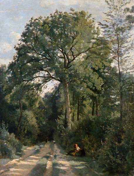  Jean-Baptiste-Camille Corot - Woods entrance at Ville this ' Avray.