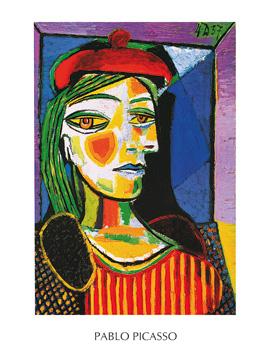 Pablo Picasso - Femme au beret rouge - (PP-778)