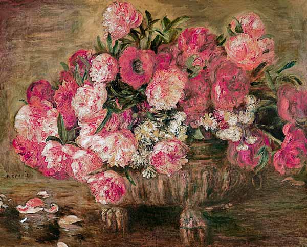  Pierre-Auguste Renoir - Quiet life with peonies