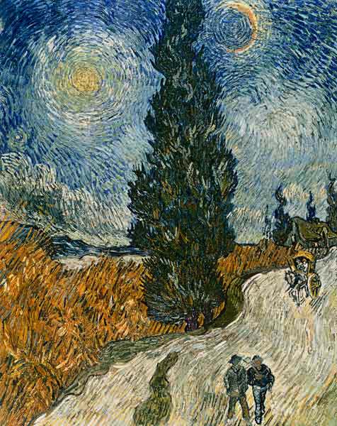  Vincent Van Gogh - Road with Cypresses