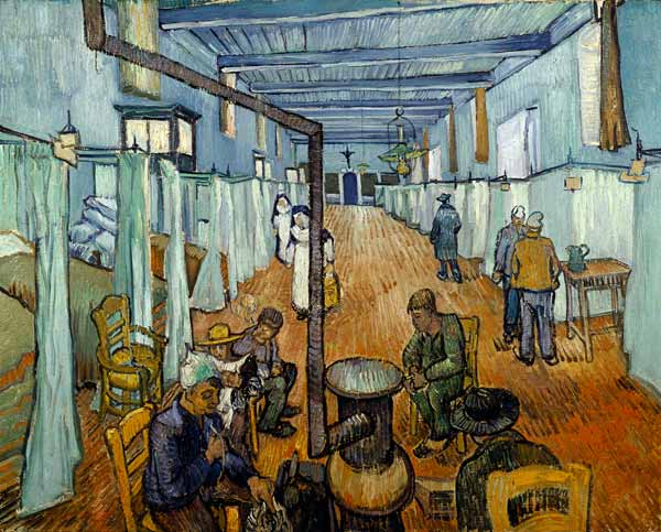  Vincent Van Gogh - Dormitory in the hospital in Arles