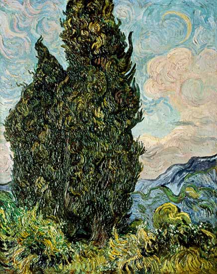  Vincent Van Gogh - Cypresses