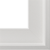 marco de bordes huecos, blanca 10x37mm