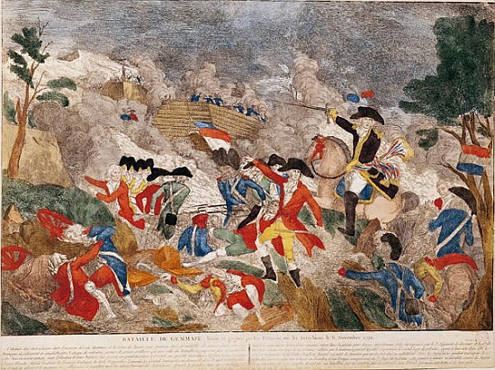 The Battle of Jemmapes, 6th November 1792, printed de BassetFrench School