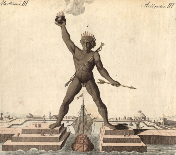 Colossus of Rhodes , from:Bertuch 1792 de Bertuch