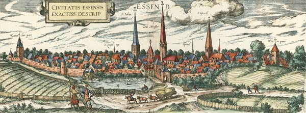 Essen, View 1581 , Braun a. Hogenberg de Braun u. Hogenberg