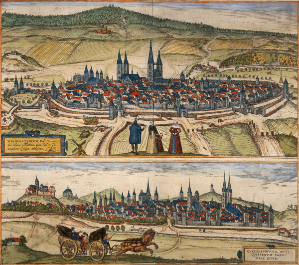 Halberstadt and Quedlinburg de Braun u. Hogenberg
