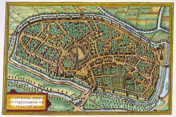 Plan of Duisburg de Braun u. Hogenberg