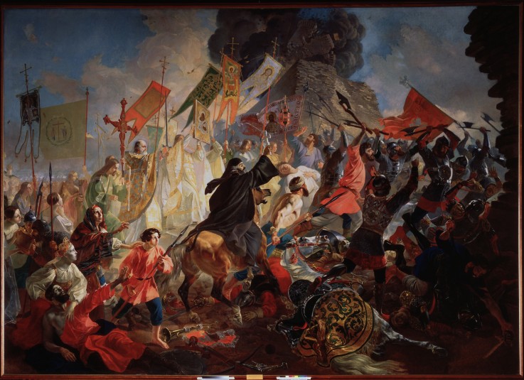 The Siege of Pskov by Stephen Báthory in 1581 de Brüllow