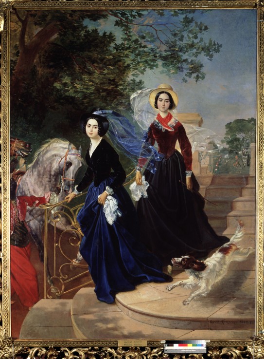 Portrait of Shishmaryev's Sisters de Brüllow