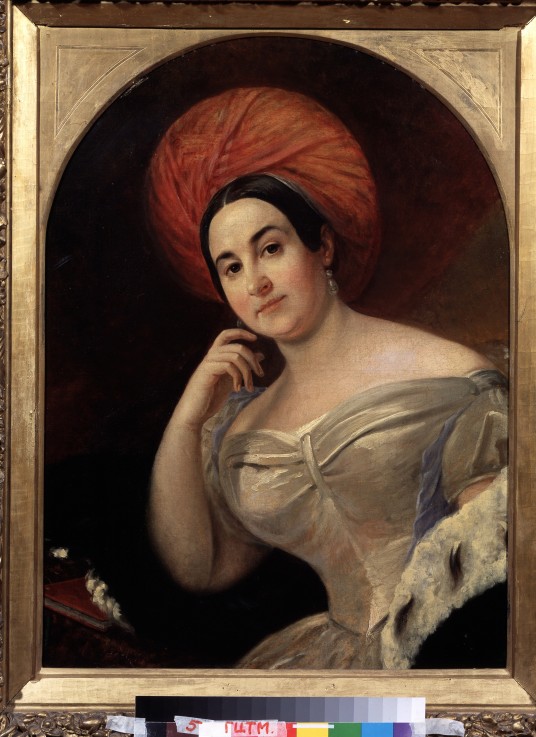 Portrait of the actress Ekaterina Semyonova (1786-1849) de Brüllow