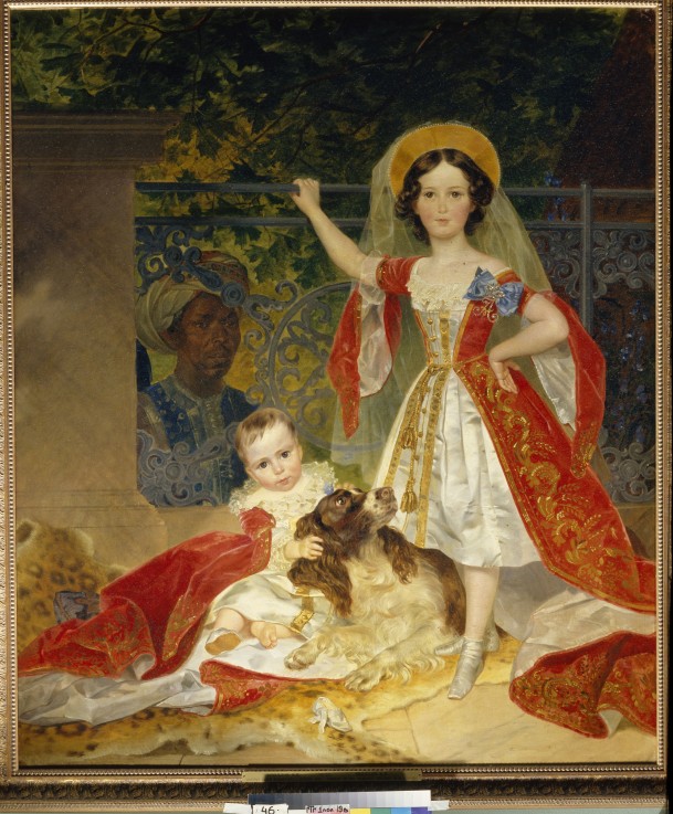 Portrait of Children of Prince Volkonsky de Brüllow