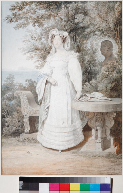 Portrait of María Isabella of Spain (1789-1848), Queen of the Two Sicilies de Brüllow