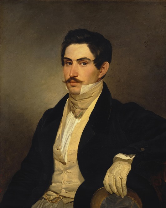 Portrait of Nikolay Alexeevich Okhotnikov de Brüllow