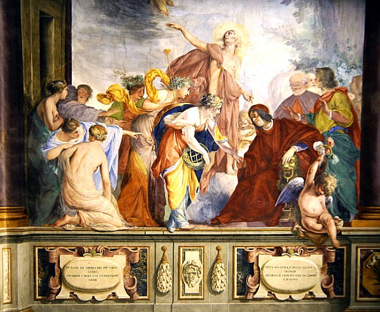 Lorenzo de Medici and Apollo welcome the muses and virtues to Florence de Cecco Bravo (Francesco Montelatici)