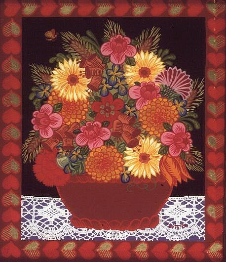 Brown Flowerbowl (painted on glass)  de Ditz 