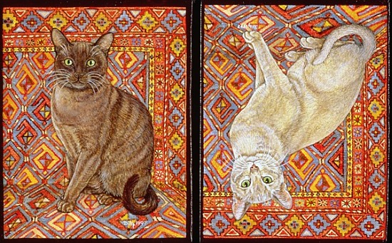 Burmese Carpet-Patch, 1997 (acrylic on panel)  de Ditz 