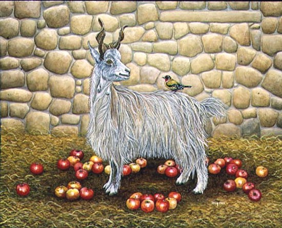 The Apple-Goat, 1995 (acrylic pn panel)  de Ditz 