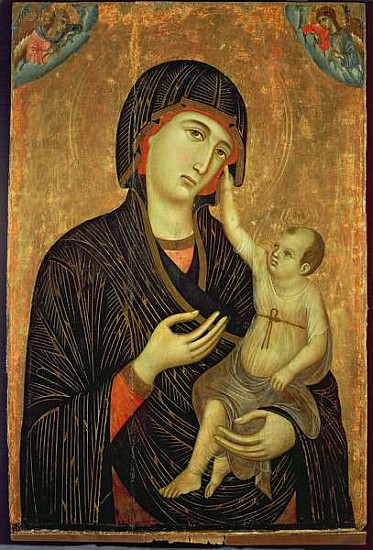 Crevole Madonna, c.1284 (The Virgin and Child with Angels) de Duccio di Buoninsegna