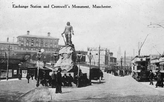 Exchange Station and Cromwell''s Monument, Manchester, c.1910 de English Photographer