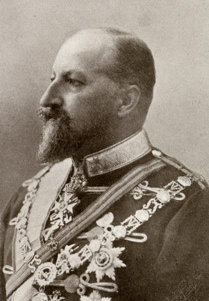 Ferdinand I, Tsar of Bulgaria, from ''The Year 1912'', published London, 1913 (b/w photo)  de English Photographer