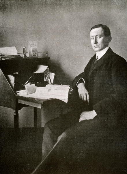 Guglielmo Marconi, from ''The Year 1912'', published London, 1913 (b/w photo)  de English Photographer