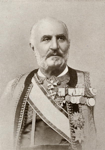 King Nicholas I of Montenegro, from ''The Year 1912'', published London, 1913 (b/w photo)  de English Photographer