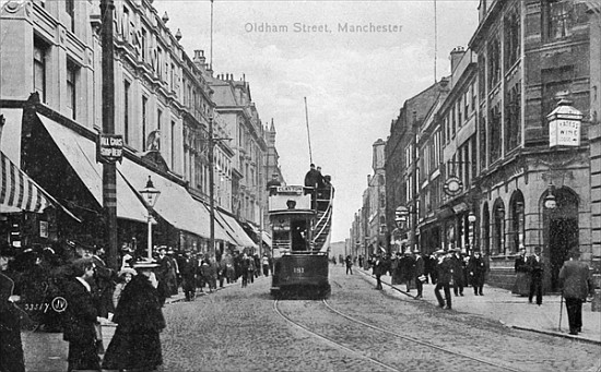 Oldham Street, Manchester, c.1910 de English Photographer