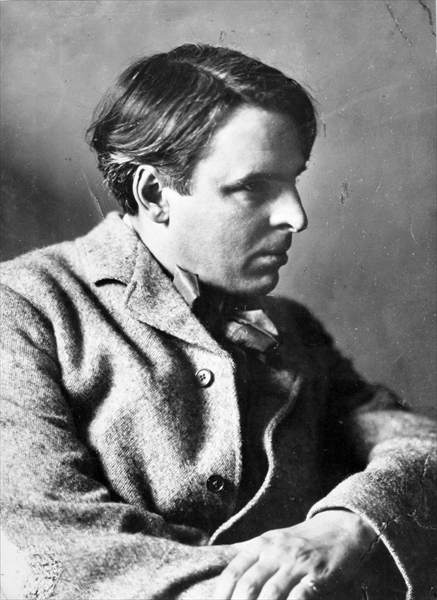 Portrait of W.B. Yeats (b/w photo)  de English Photographer