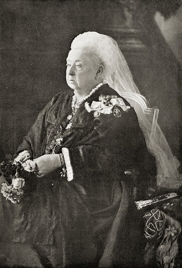 Queen Victoria (1819-1901) c.1899 (black and white photograph) de English Photographer