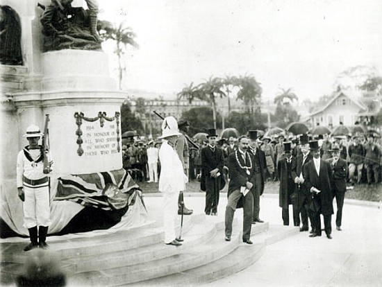 The unveiling of the War Memorial, Port of Spain, Trinidad de English Photographer
