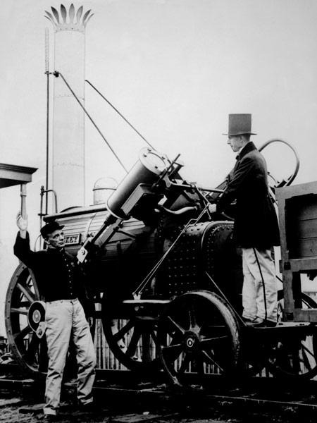 Replica of Stephenson''s Rocket, 1929 (b/w photo) 