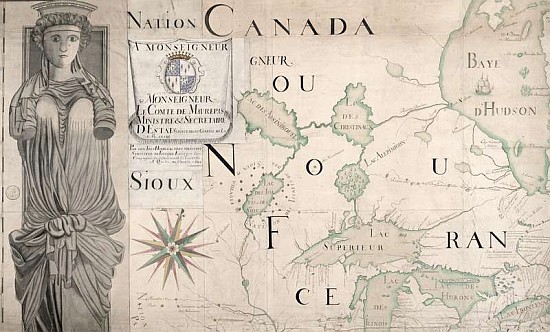 Map of Nouvelle-France (Canada) 1699 (see also 159120) de Fonville