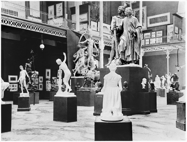 Belgian Fine Arts at the Universal Exhibition, Paris, 1889, (b/w photo)  de French Photographer