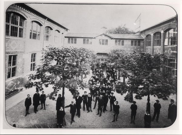 School in Alsace, 1883-89 (b/w photo)  de French Photographer