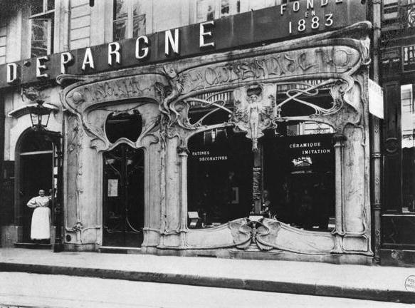 Shop window, Paris, 1904 (b/w photo)  de French Photographer