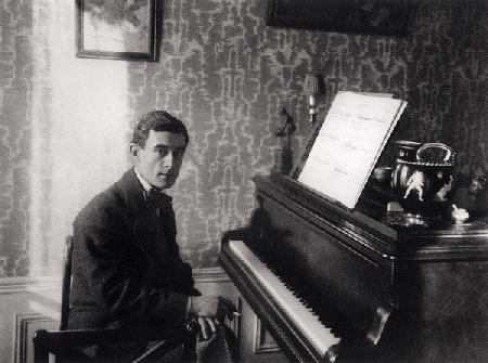 Maurice Ravel (1875-1937) (b/w photo) 