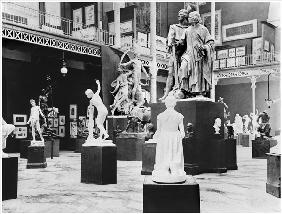 Belgian Fine Arts at the Universal Exhibition, Paris, 1889, (b/w photo) 