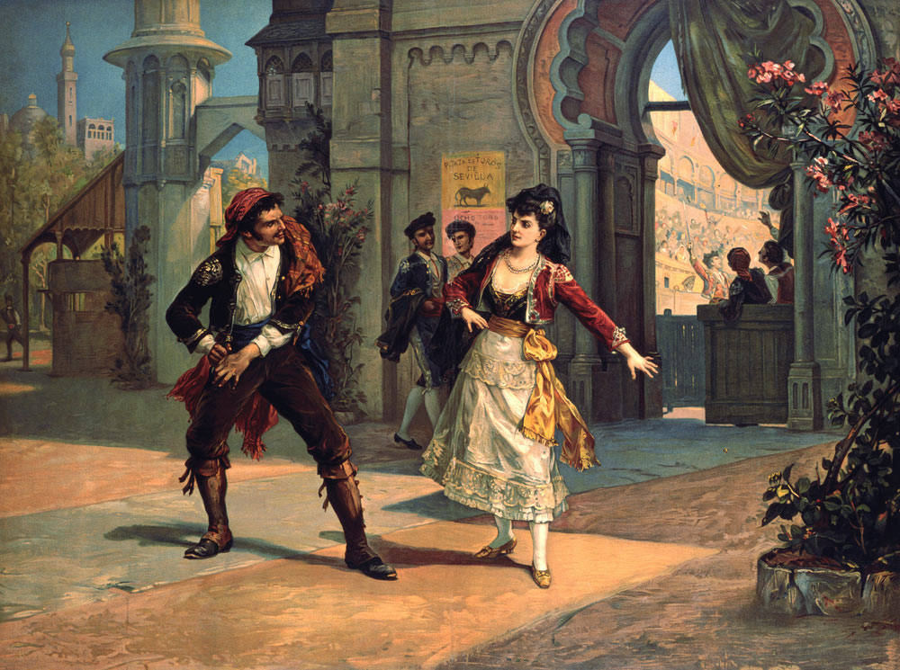 Scene from the opera ''Carmen'', de Georges Bizet