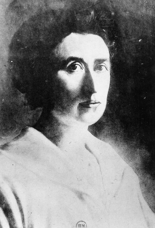 Rosa Luxemburg (1871-1919) (oil on canvas) (b/w photo)  de German Photographer