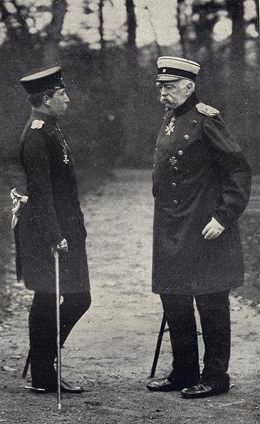 Otto Von Bismarck (1815-1898) German Chancellor and Kaiser Wilhelm II (1859-1941) Emperor of Germany de German Photographer
