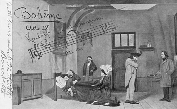 Scene from Act IV of the opera ''La Boheme'', by Giacomo Puccini (1858-1924) de Giacomo Puccini