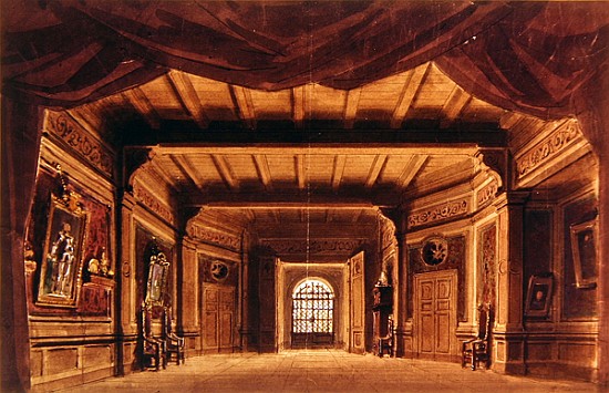 Set design for the opera ''The Barber of Seville'', de Gioachino Rossini