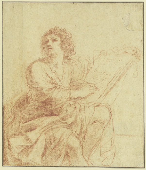 Johannes der Evangelist, sitzend und schreibend de Guercino (Giovanni Francesco Barbieri)