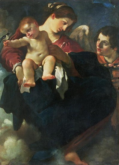Madonna and Child with a Swallow (Madonna della Rondinella) de Guercino (Giovanni Francesco Barbieri)