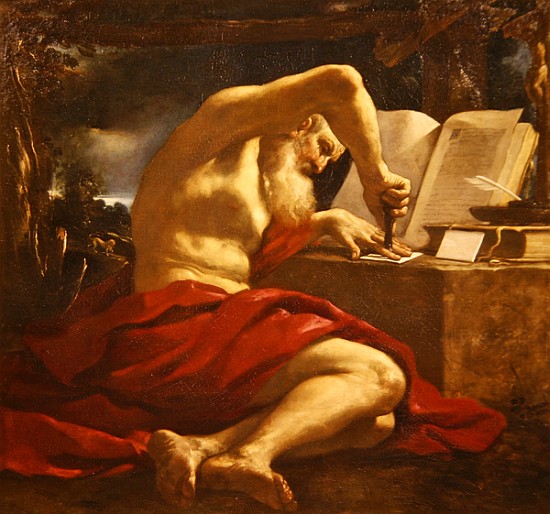 St. Jerome sealing a letter de Guercino (Giovanni Francesco Barbieri)